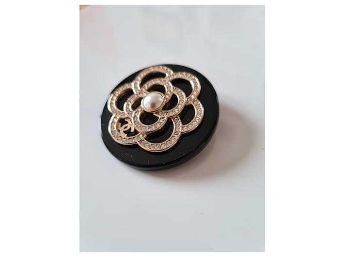 Spilla Chanel Camelia Nero - vista 3