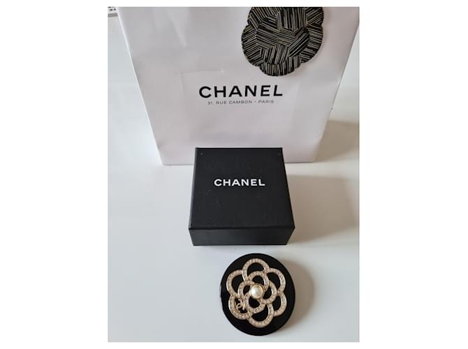 Spilla Chanel Camelia Nero - vista 7