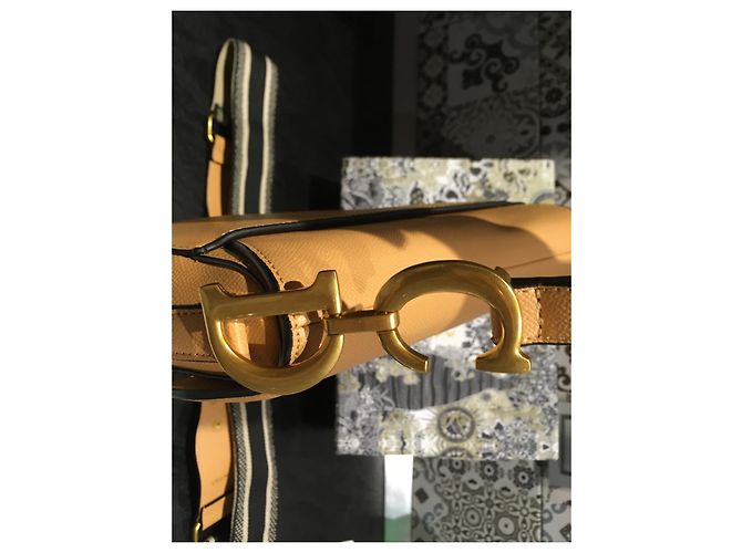 Borsa Dior Saddle in Pelle Cognac - vista 6