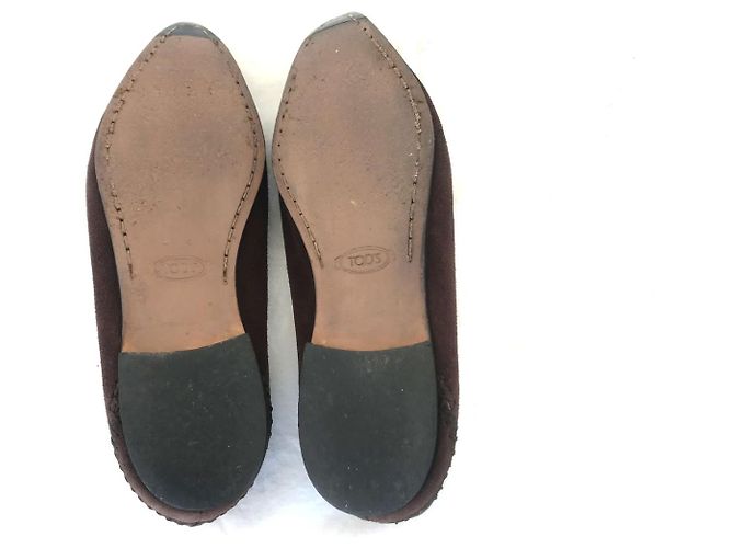 Zapatos Tod's de gamuza marrón con punta Castaño - vista 6