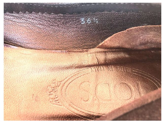 Zapatos Tod's de gamuza marrón con punta Castaño - vista 8