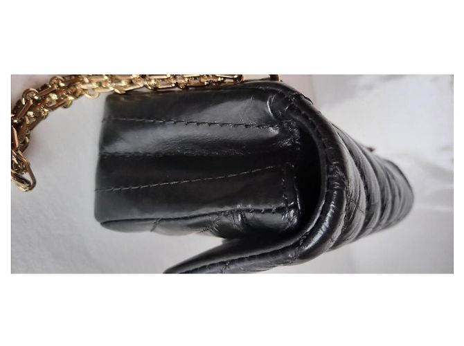 Chanel, Borsa di banana 2.55 Nero lucido. - vista 14
