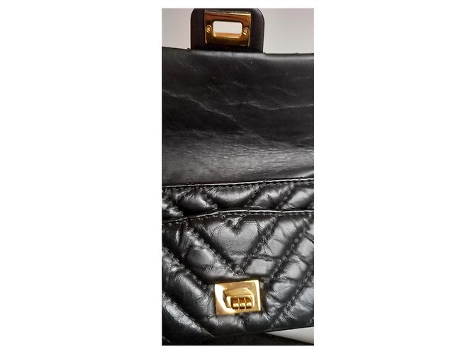 Chanel, Borsa di banana 2.55 Nero lucido. - vista 3