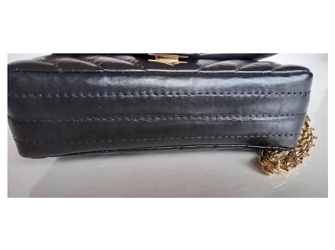Chanel, Borsa di banana 2.55 Nero lucido. - vista 9