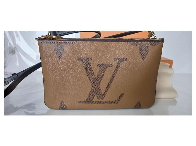 Louis Vuitton Reißverschlusstasche mit Monogramm-Futter Karamell - Ansicht 2