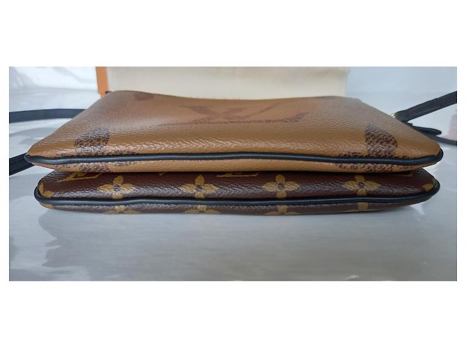 Louis Vuitton Reißverschlusstasche mit Monogramm-Futter Karamell - Ansicht 6