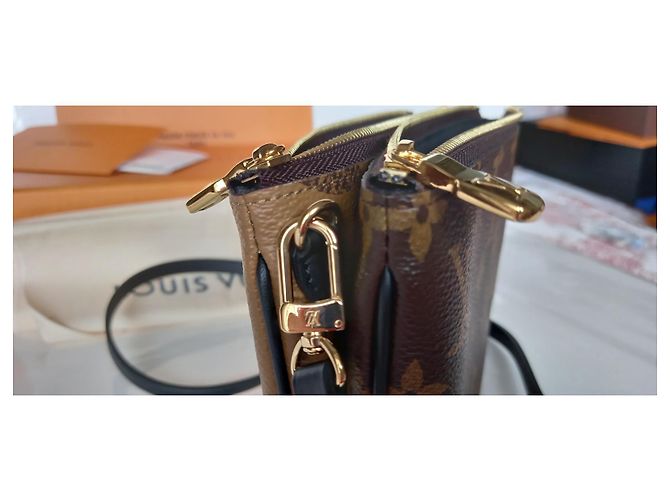 Louis Vuitton Reißverschlusstasche mit Monogramm-Futter Karamell - Ansicht 8