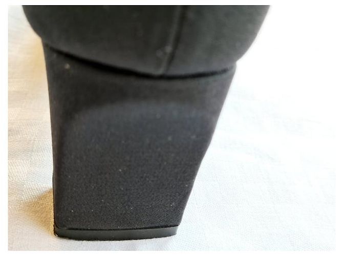 Décolleté Charles Jourdan in tessuto neri con strass Nero - vista 4