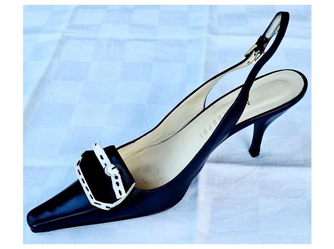 Décolleté Apostrophe Blu Navy in Pelle 37,5 - vista 2