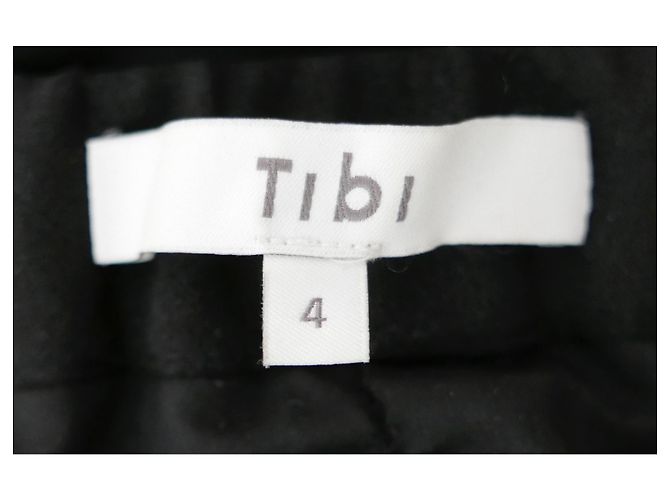 Tibi Schulterfreies schwarzes Crpe-Kleid - Ansicht 6