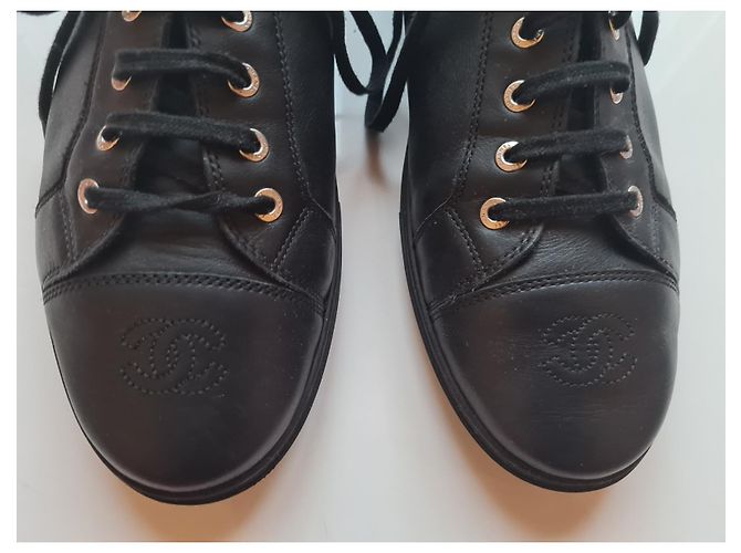 Sneakers Chanel in pelle 42 Nero - vista 10