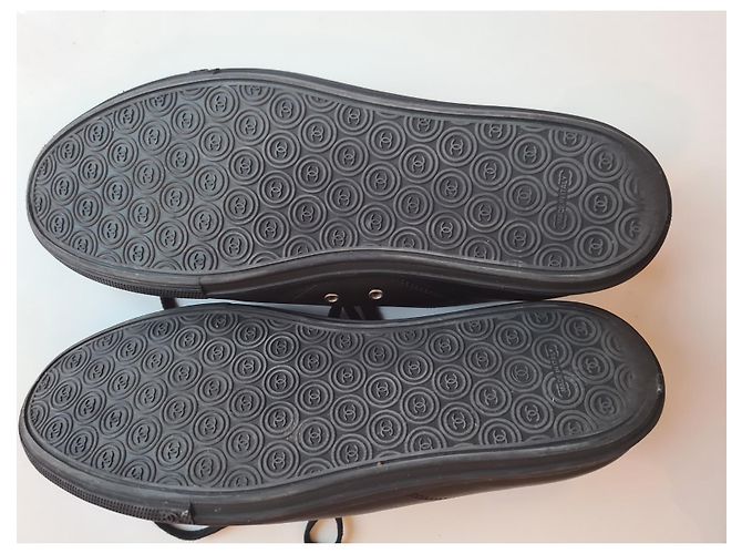 Sneakers Chanel in pelle 42 Nero - vista 2