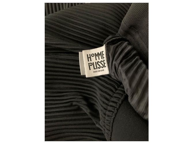 Issey Miyake Pantaloni neri Homme Plissé - vista 4