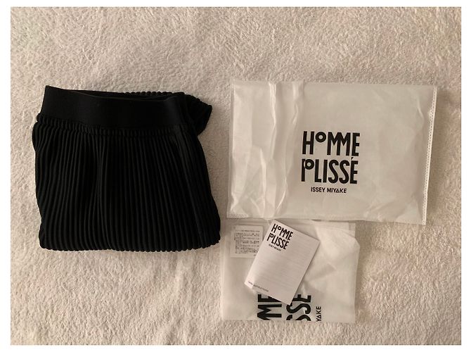 Issey Miyake Pantaloni neri Homme Plissé - vista 7