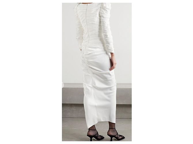 Khaite Shawna Kleid Weiß Viscose - Ansicht 3