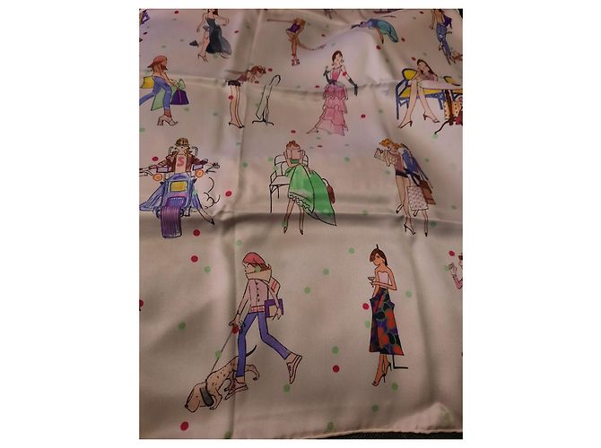 Hermès CARRE LES PARISIENNES DE KIRIAZ Bianco - vista 2
