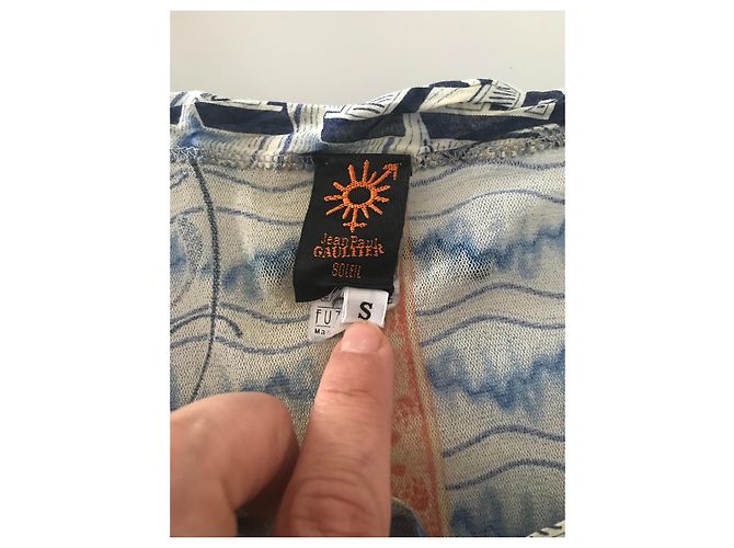 Top in mesh Jean Paul Gaultier con motivo tatuaggio Multicolore - vista 3