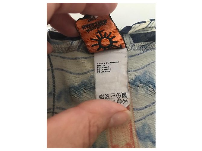 Top in mesh Jean Paul Gaultier con motivo tatuaggio Multicolore - vista 4