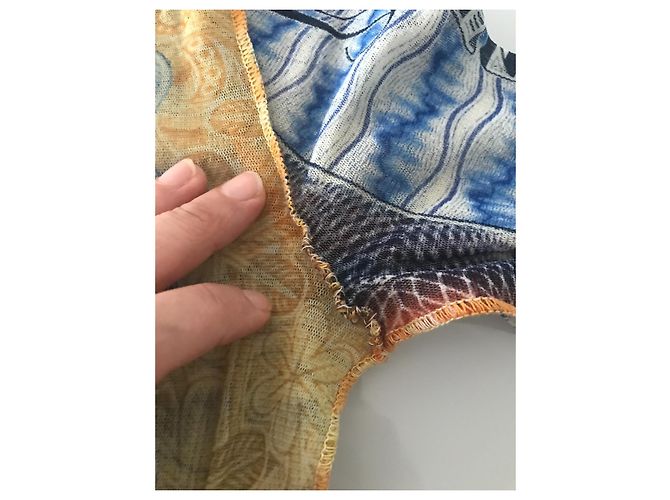 Top in mesh Jean Paul Gaultier con motivo tatuaggio Multicolore - vista 5
