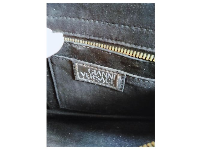 Borsa Gianni Versace in seta nera Nero - vista 2