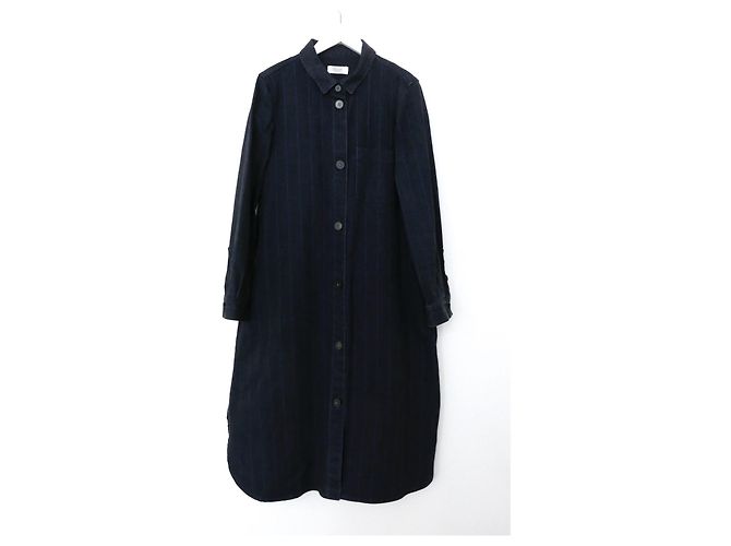 Toast Gestreiftes Jeanshemdkleid Marineblau - Ansicht 2