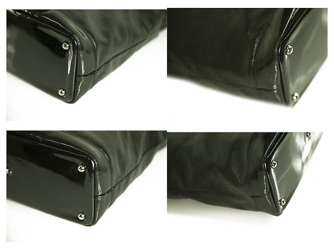 Borsa a tracolla Hobo con cerniera superiore tasca frontale in pelle lucida nera Longchamp Nero - vista 4