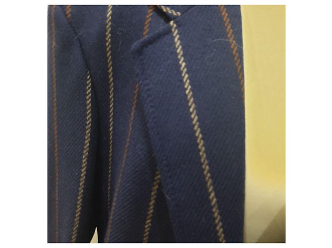 Trussardi giacca vintage righe Blu - vista 4