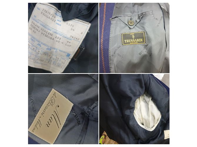 Trussardi giacca vintage righe Blu - vista 8