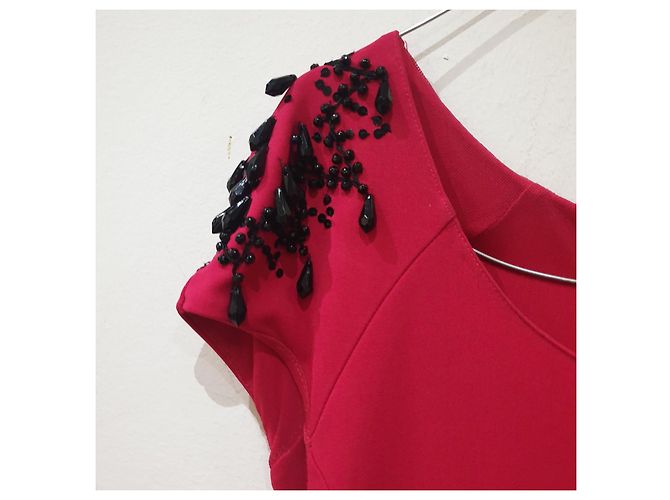 Marella rotes Kleid mit Perlen - Ansicht 10