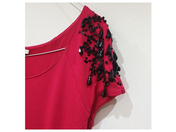 Marella rotes Kleid mit Perlen - Ansicht 11