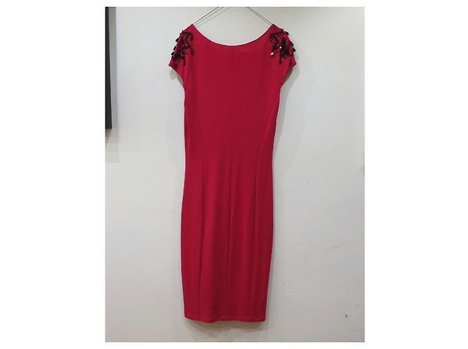 Marella rotes Kleid mit Perlen - Ansicht 2