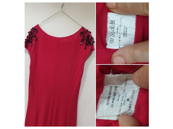Marella rotes Kleid mit Perlen - Ansicht 3
