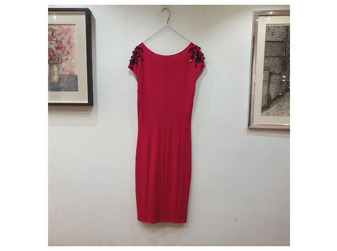 Marella rotes Kleid mit Perlen - Ansicht 8