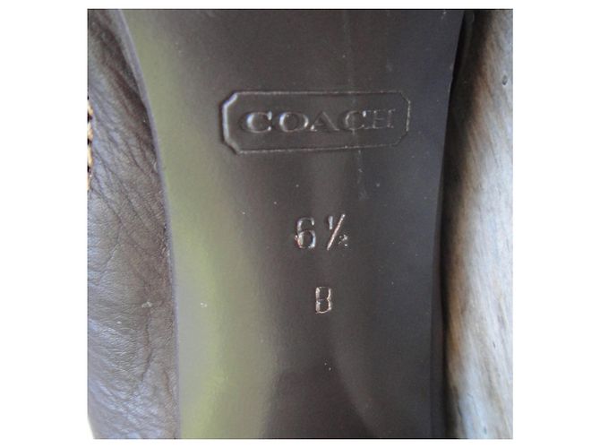 Botines Coach Nancie de cuero marrón oscuro - vista 2