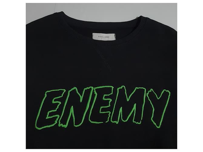 Soulland ENEMY Pade Sweatshirt Schwarz Baumwolle - Ansicht 2