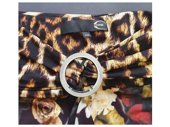 Falda midi Just Cavalli estampado leopardo Multicolor Estampado de leopardo - vista 4
