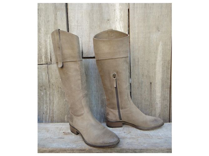 Sartore Nubuk Reitstiefel Beige Größe 37 - Ansicht 2