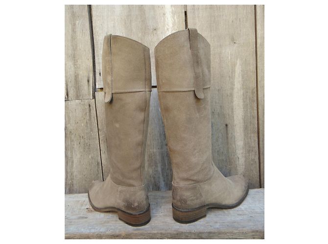 Sartore Nubuk Reitstiefel Beige Größe 37 - Ansicht 5