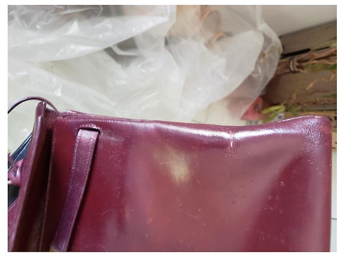 Hermès Kelly vintage anni tardi 70 Bordò - vista 9