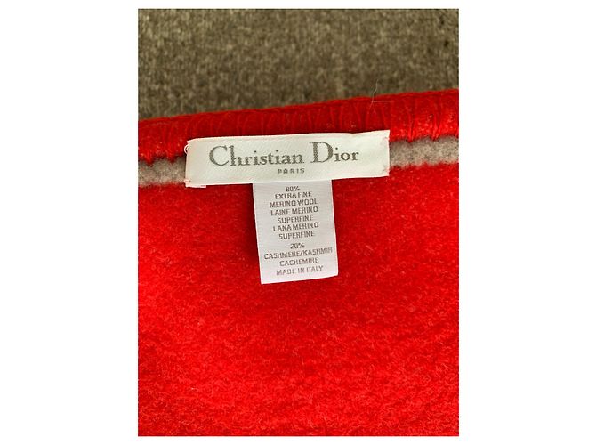 Dior Reversible Wool and Cashmere Throw Grey - view 3