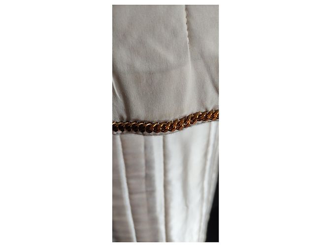 Tailleur Chanel de Saia Houndstooth Lã e Cashmere Bege Multicor - vista 11