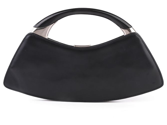 Pochette Bondage in pelle nera Christian Dior - vista 3