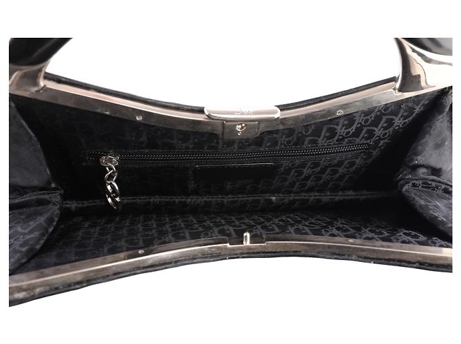 Pochette Bondage in pelle nera Christian Dior - vista 5