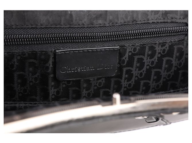 Pochette Bondage in pelle nera Christian Dior - vista 6