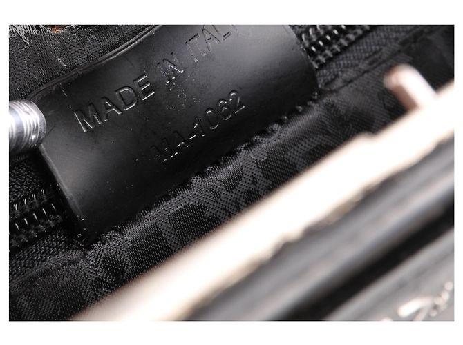 Pochette Bondage in pelle nera Christian Dior - vista 7