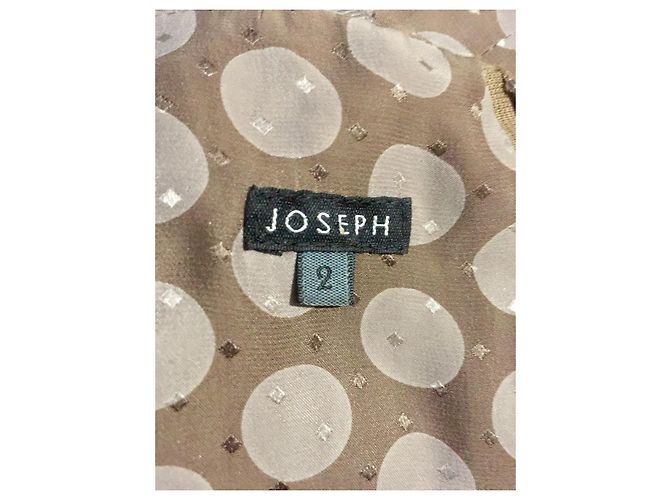 Joseph Vestido de seda taupe con lunares Gris pardo Marrón claro - vista 4