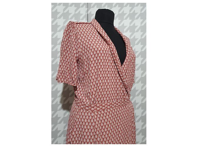Noa Noa Hug Me Kleid Rosa Grau Viskose Pink - Ansicht 2