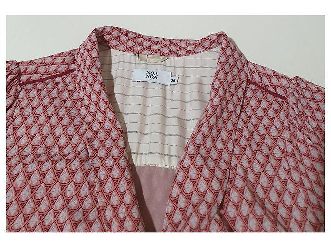 Noa Noa Hug Me Kleid Rosa Grau Viskose Pink - Ansicht 6