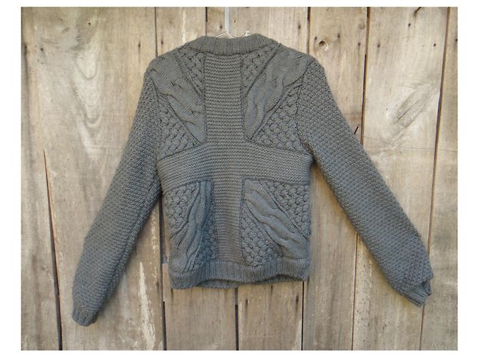 cárdigan con forro de lana y seda Talla Dolce & Gabbana 40 Gris - vista 2