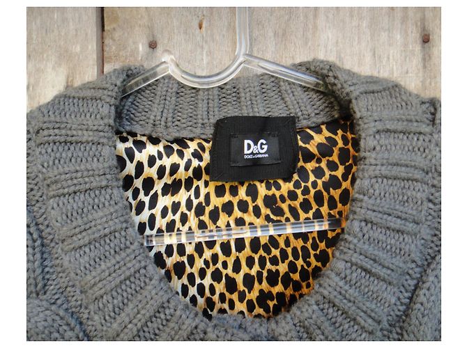 cárdigan con forro de lana y seda Talla Dolce & Gabbana 40 Gris - vista 7